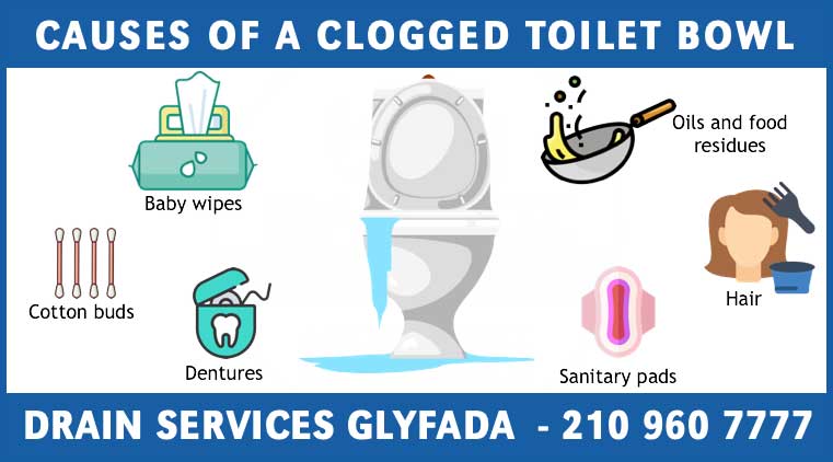 CAUSES OF A CLOGGED TOILET BOWL - infographic