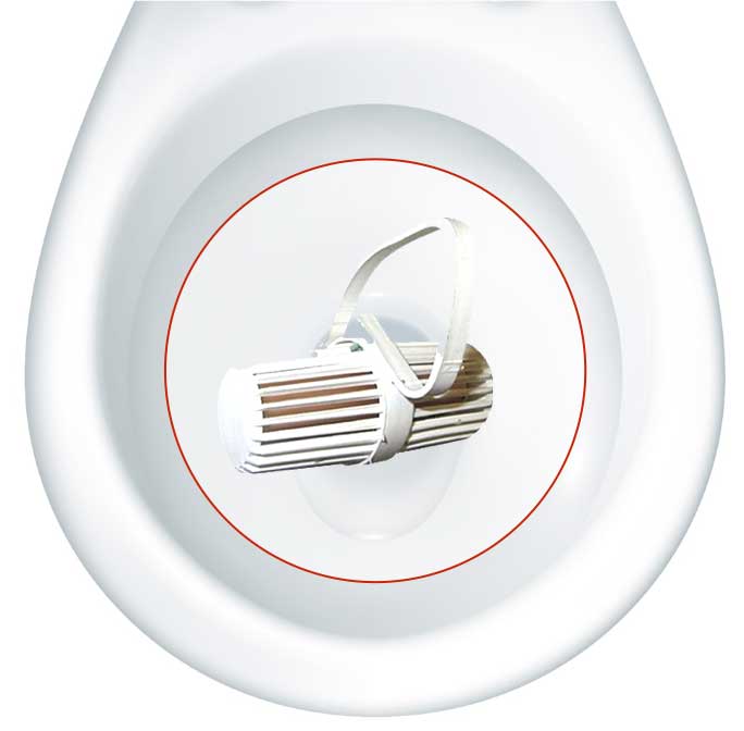 Βουλωμένη λεκάνη από αρωματικό.